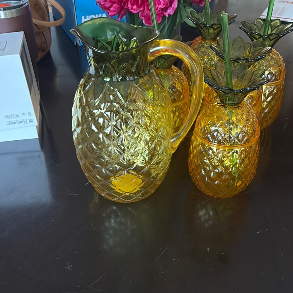 On Running Pineapple Glass Set - Yellow and Green